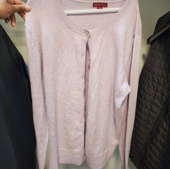 Merona Light Purple Button Up Sweater - Picture 11 of 14